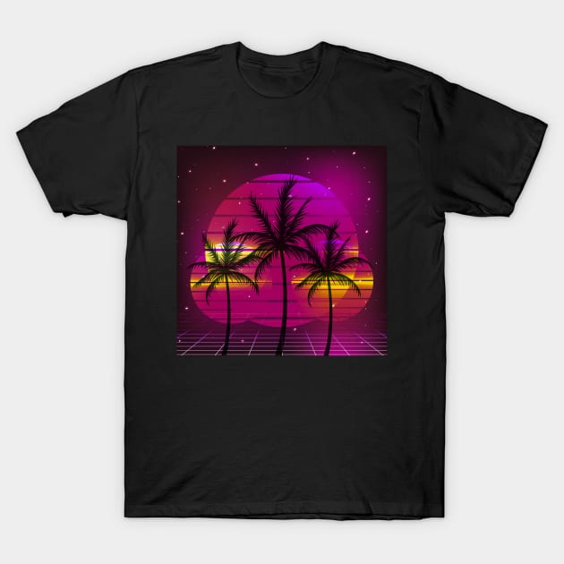 80s retro sunset T-Shirt by ChasingTees